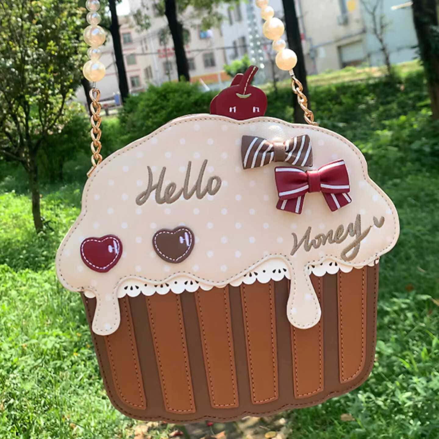 夢の世界のカップケーキのバッグ(全3色)