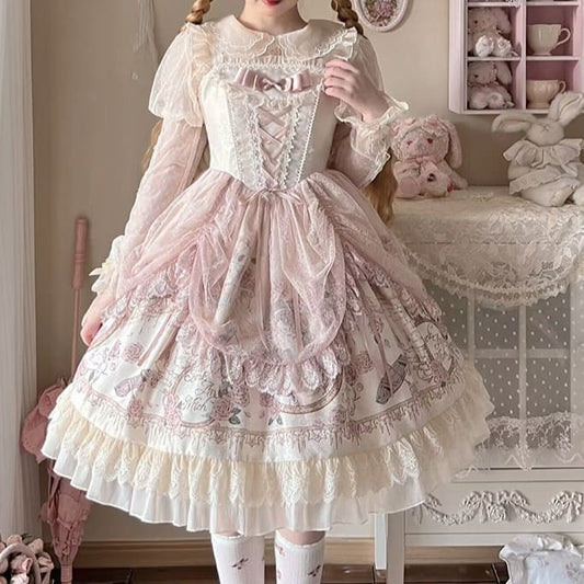 夢の中で出会ったお人形さんジャンパースカート(全2色)