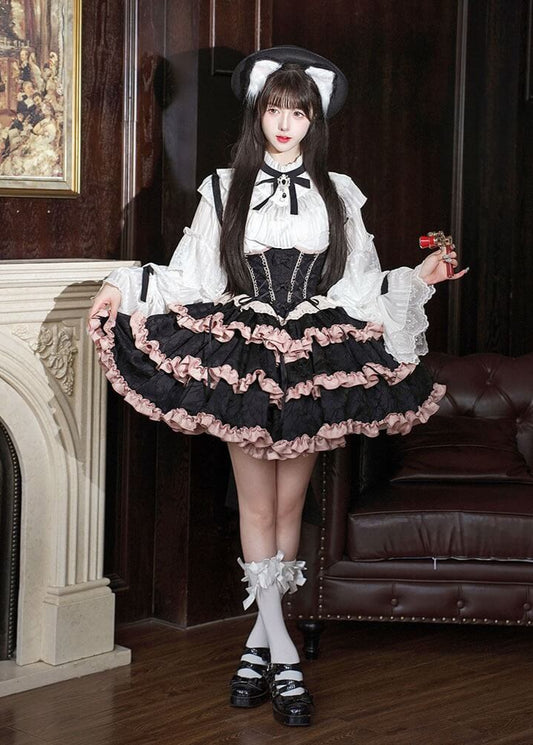 夜想曲の黒猫ジャンパースカート