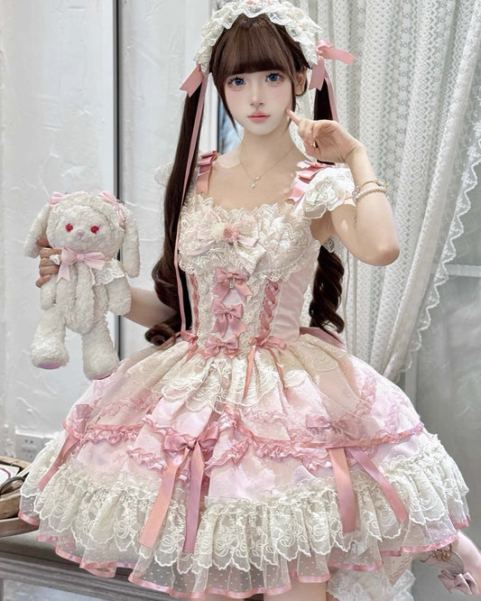 【2点セット】星屑パルフェのドーリージャンパースカート(全2色)