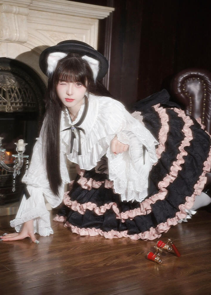 夜想曲の黒猫ジャンパースカート