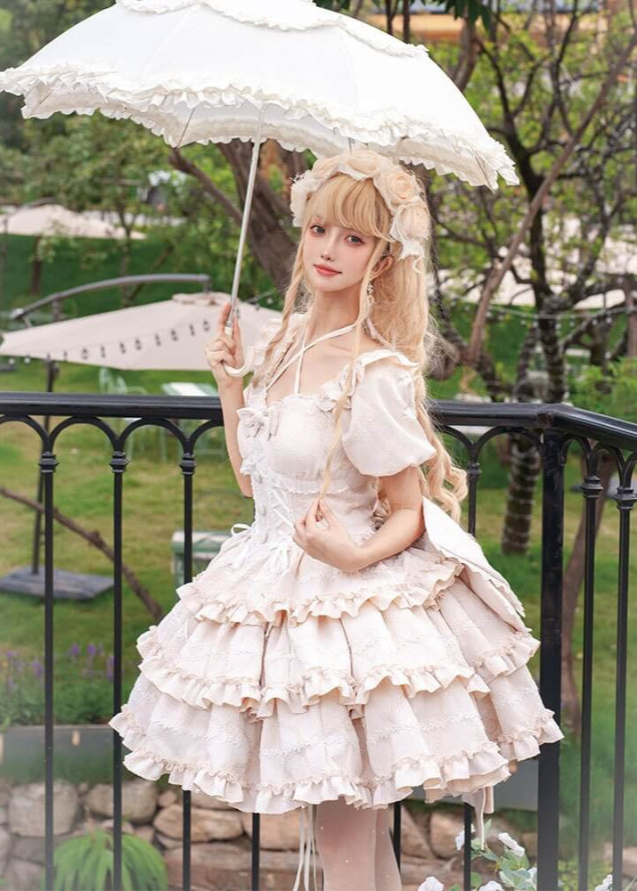 雲のうえで踊る夢フリルワンピース(全3色)