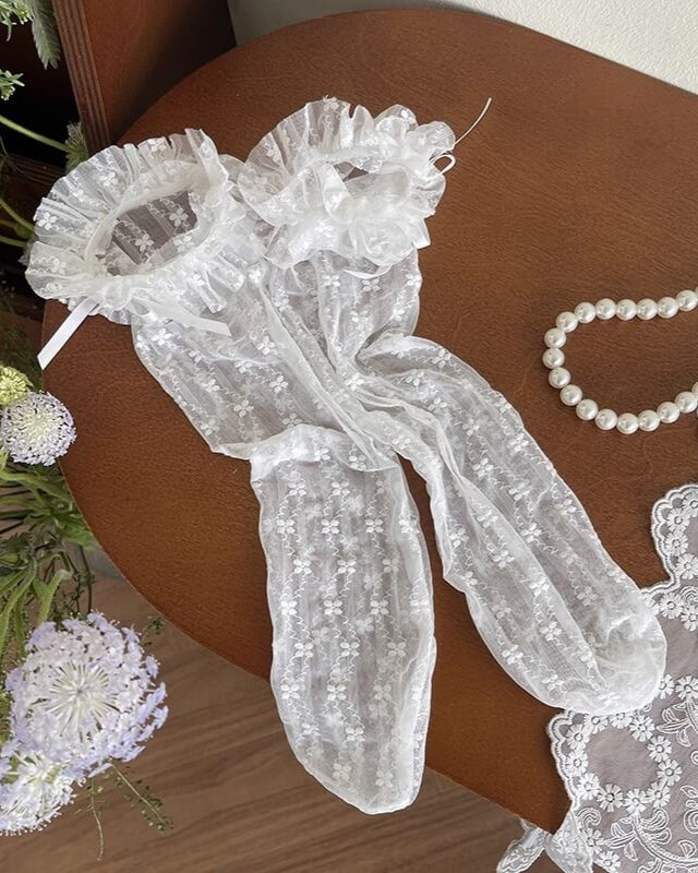 花影にとけるレースハイソックス(全3色)