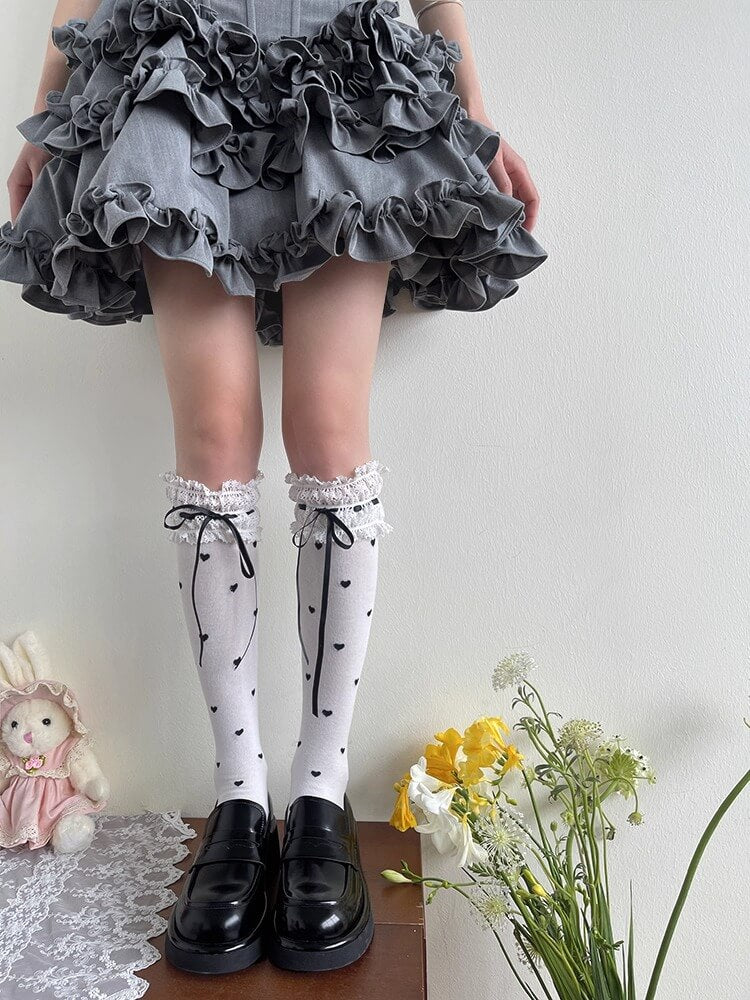 恋するハートのメロディレースソックス