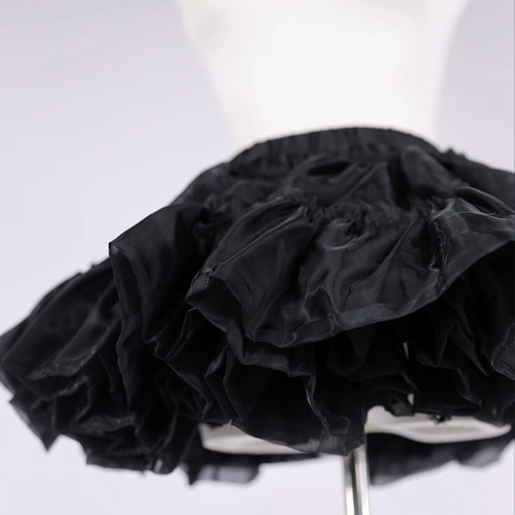 漆黒に咲く夜の薔薇パニエ30cm