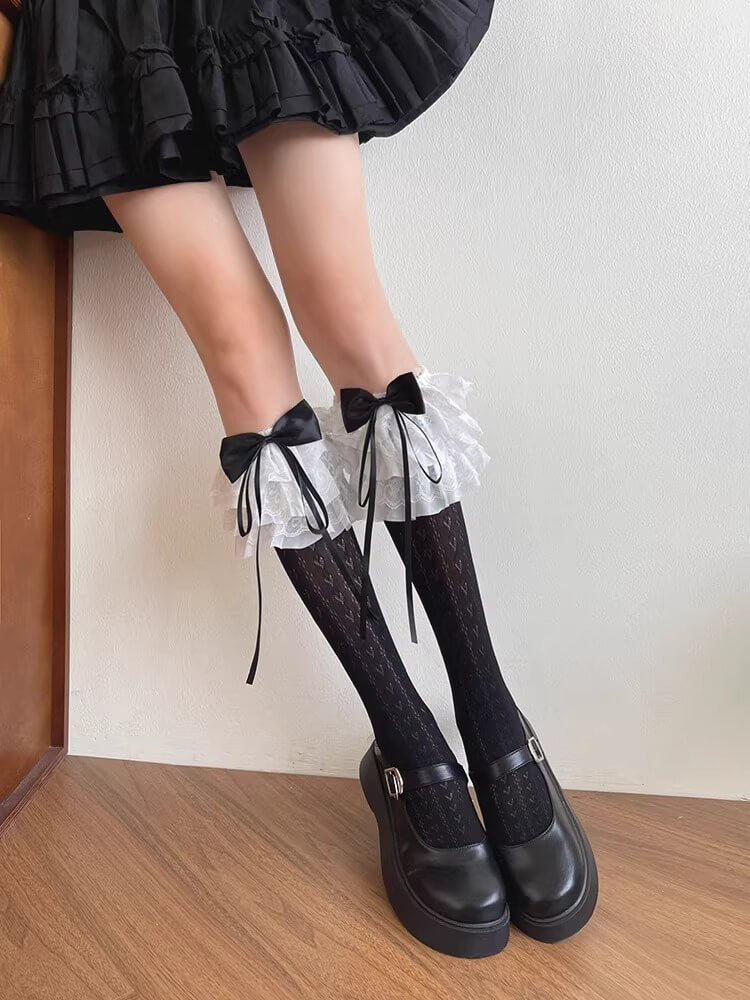 夢咲く午前に結ぶレースの誓いソックス(全2色)