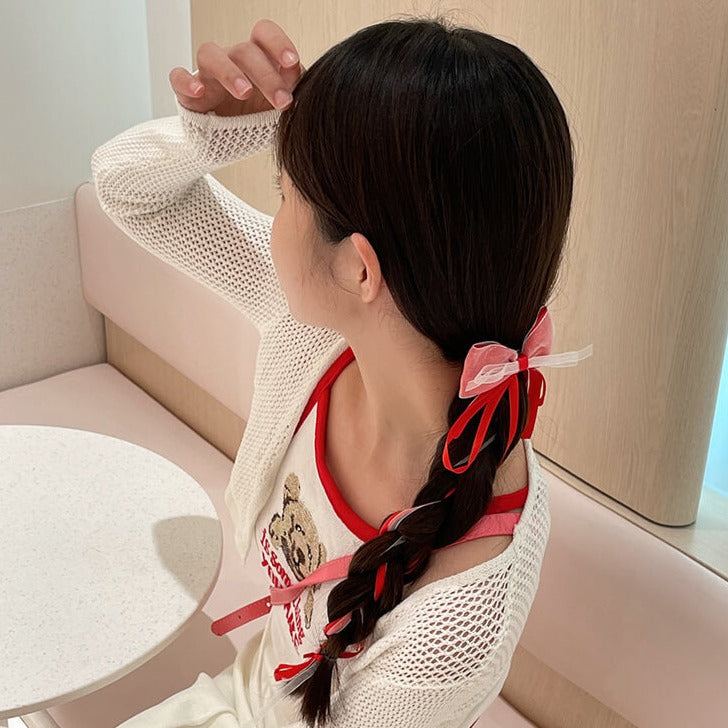 【2点セット】ラブリートゥインクルヘアリボン(全2色)