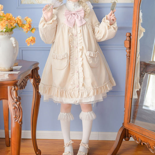 心躍るリボンのコートワンピース(全2色)