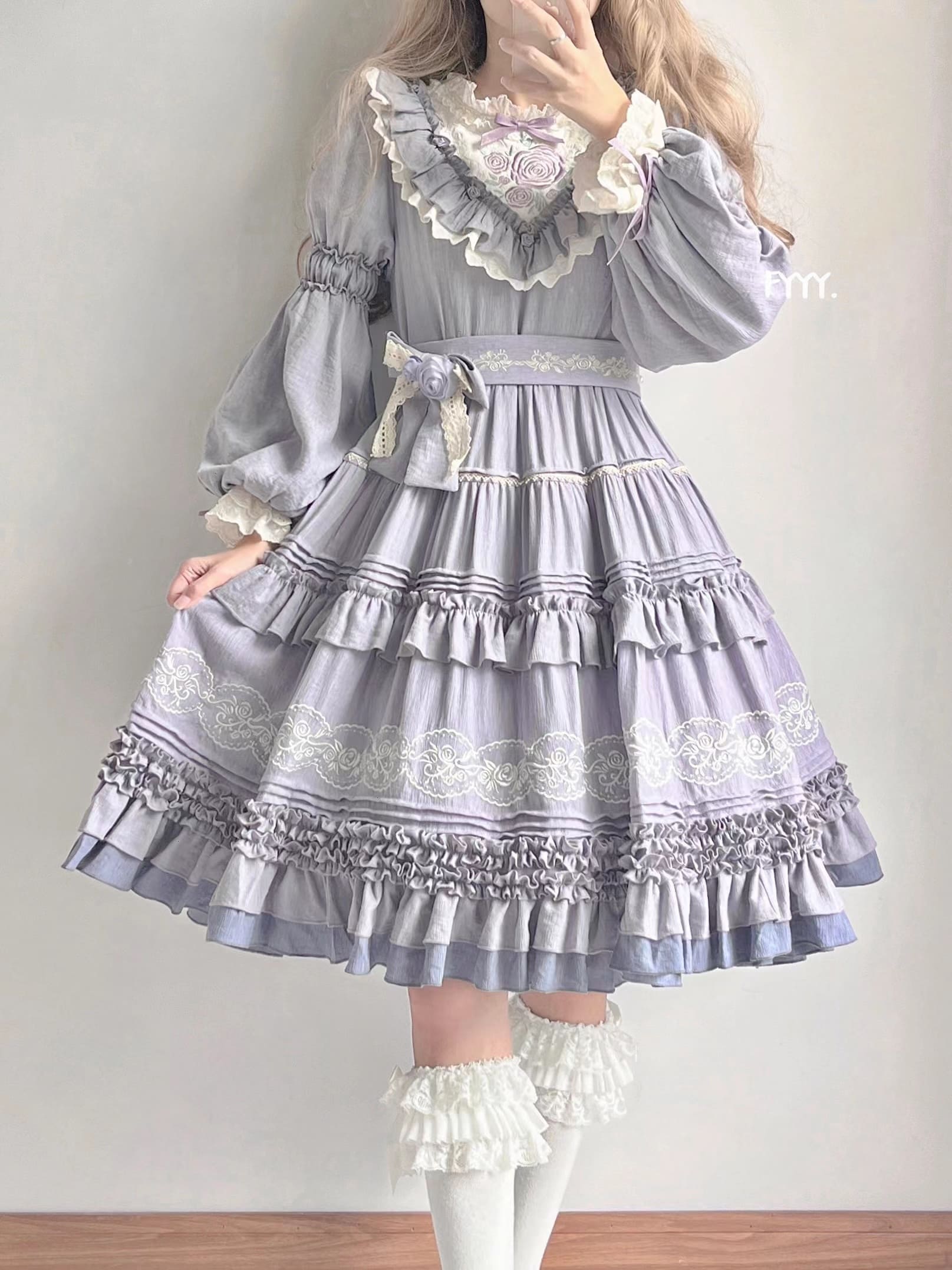 公式】貴方を待つラベンダーの花畑ワンピース - ロリータ
