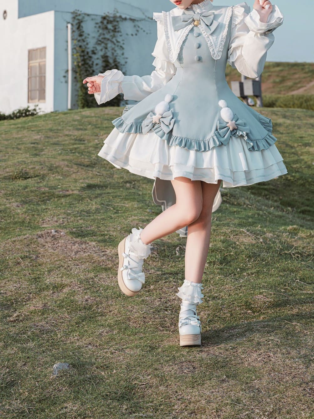 メルヘンティカ ワンピース 遊園地柄 ？HirokoTokumene 公式】遊園地のメルヘンワンピース-全2色 - ロリータ