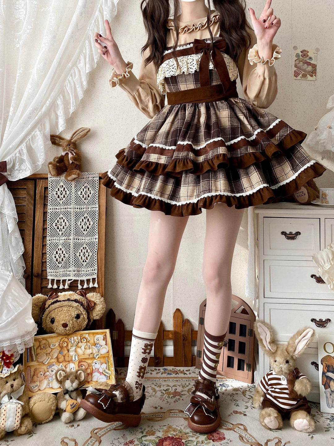 公式】甘く溶かしたチョコレートの味ジャンパースカート - ロリータ  