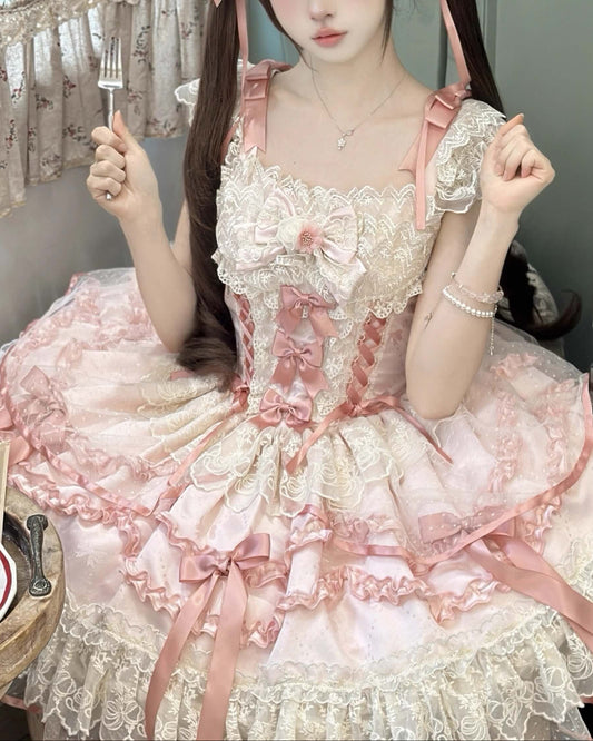 【2点セット】星屑パルフェのドーリージャンパースカート（全2色）