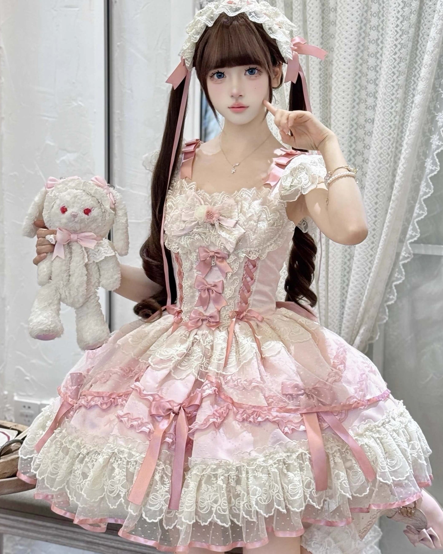 【2点セット】星屑パルフェのドーリージャンパースカート（全2色）