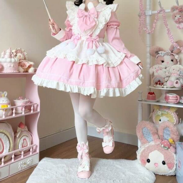 白うさぎが迷い込んだ午後のワンピース（全3色）