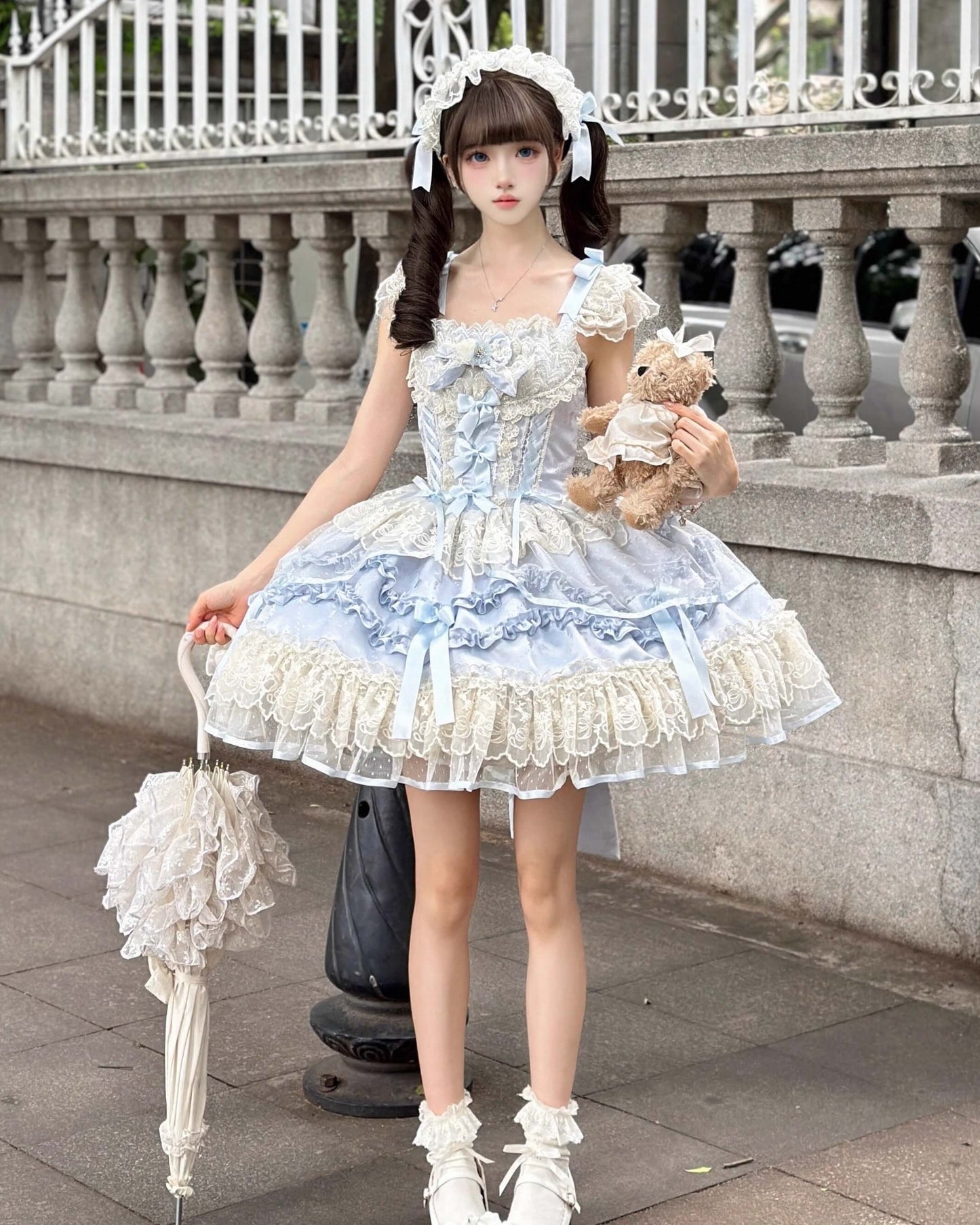 【2点セット】星屑パルフェのドーリージャンパースカート（全2色）