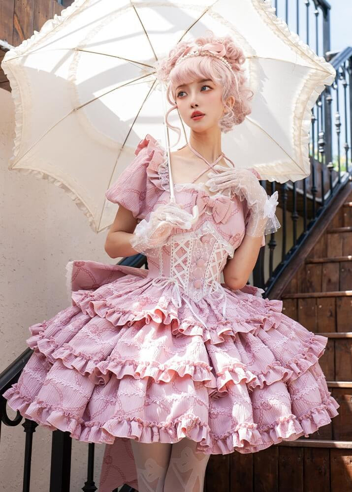 雲のうえで踊る夢フリルワンピース（全3色） - ロリータファッション