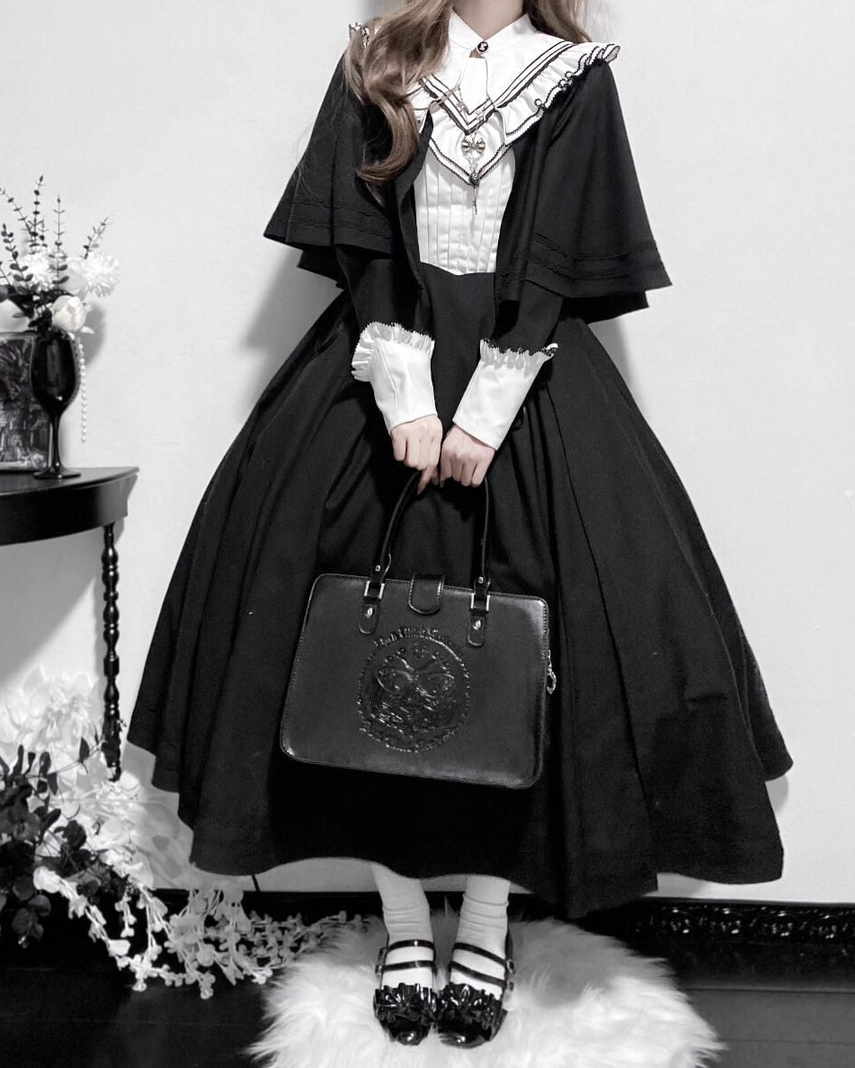 【2点セット】秘密の花園へ誘う漆黒のワンピース