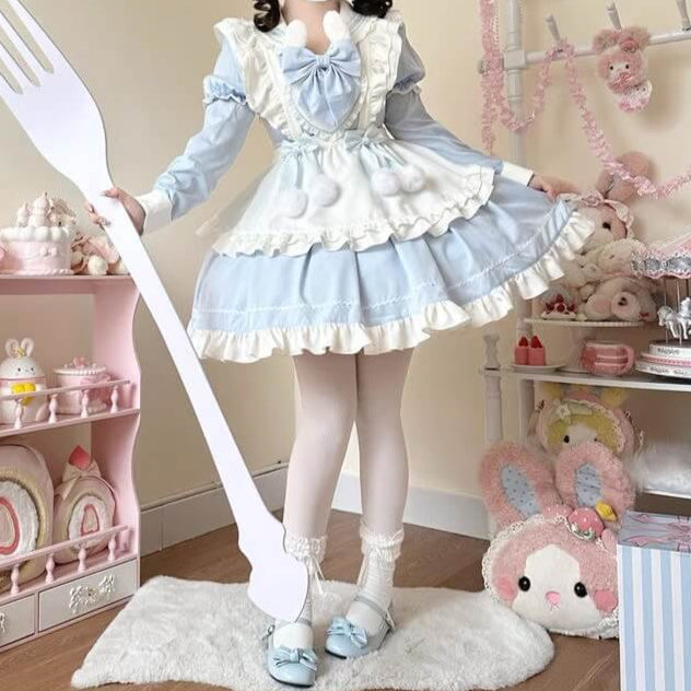 白うさぎが迷い込んだ午後のワンピース（全3色）