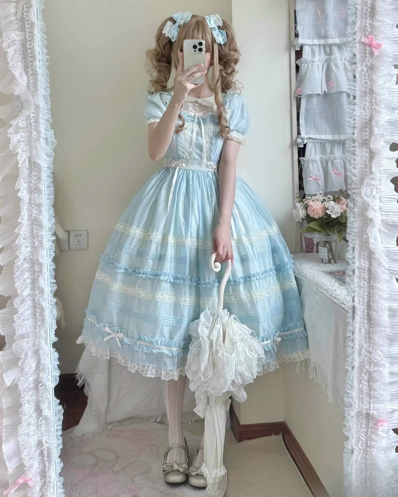 あの日の午後に咲くお菓子の庭ワンピース（全2色）