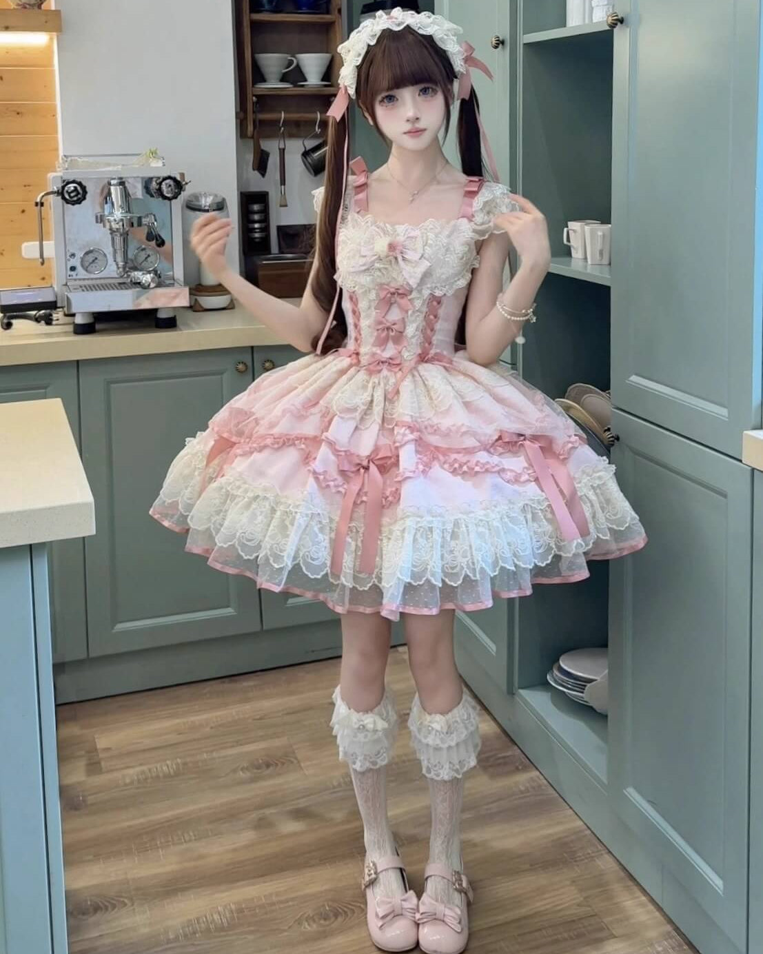 【2点セット】星屑パルフェのドーリージャンパースカート（全2色）