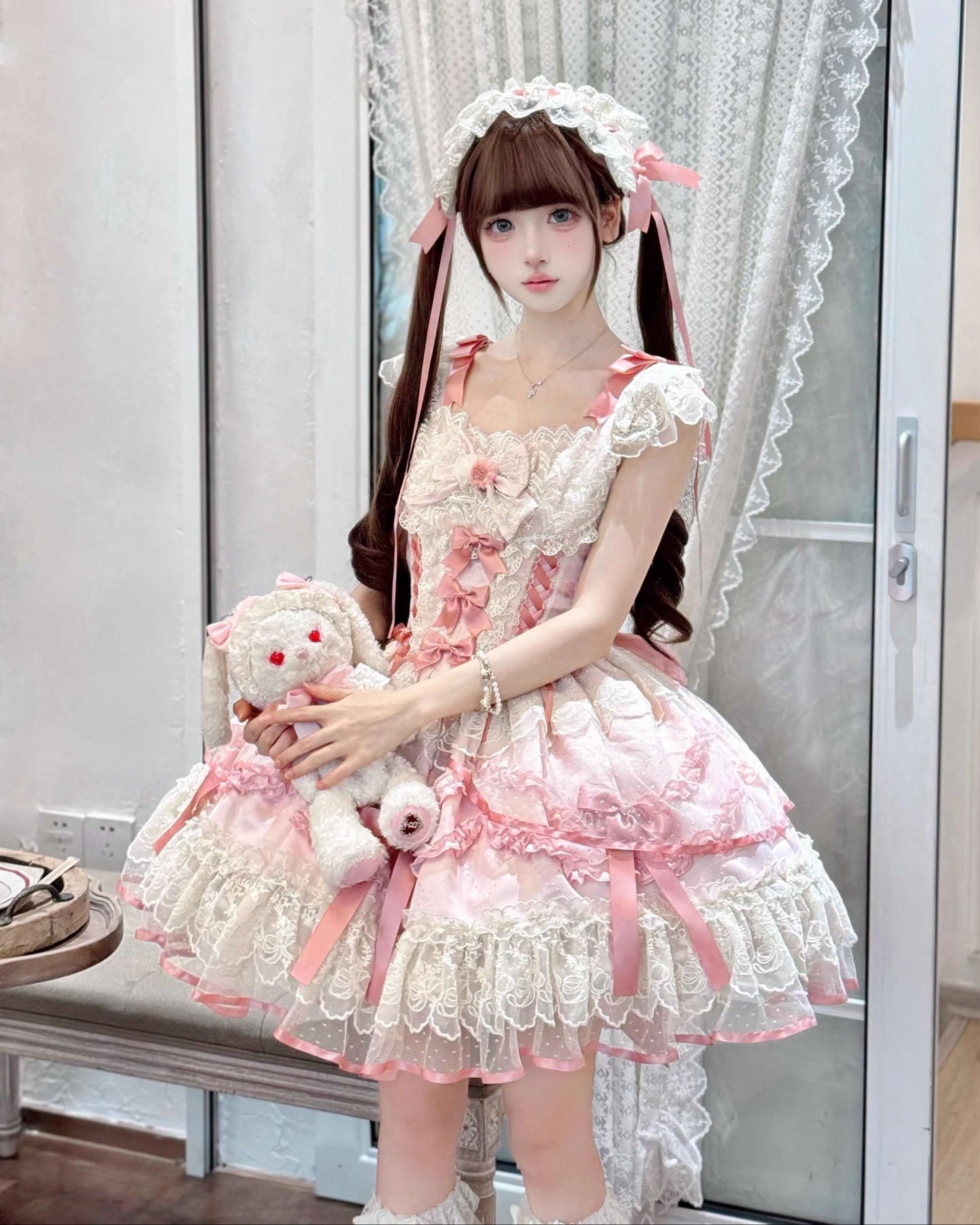 【2点セット】星屑パルフェのドーリージャンパースカート（全2色）