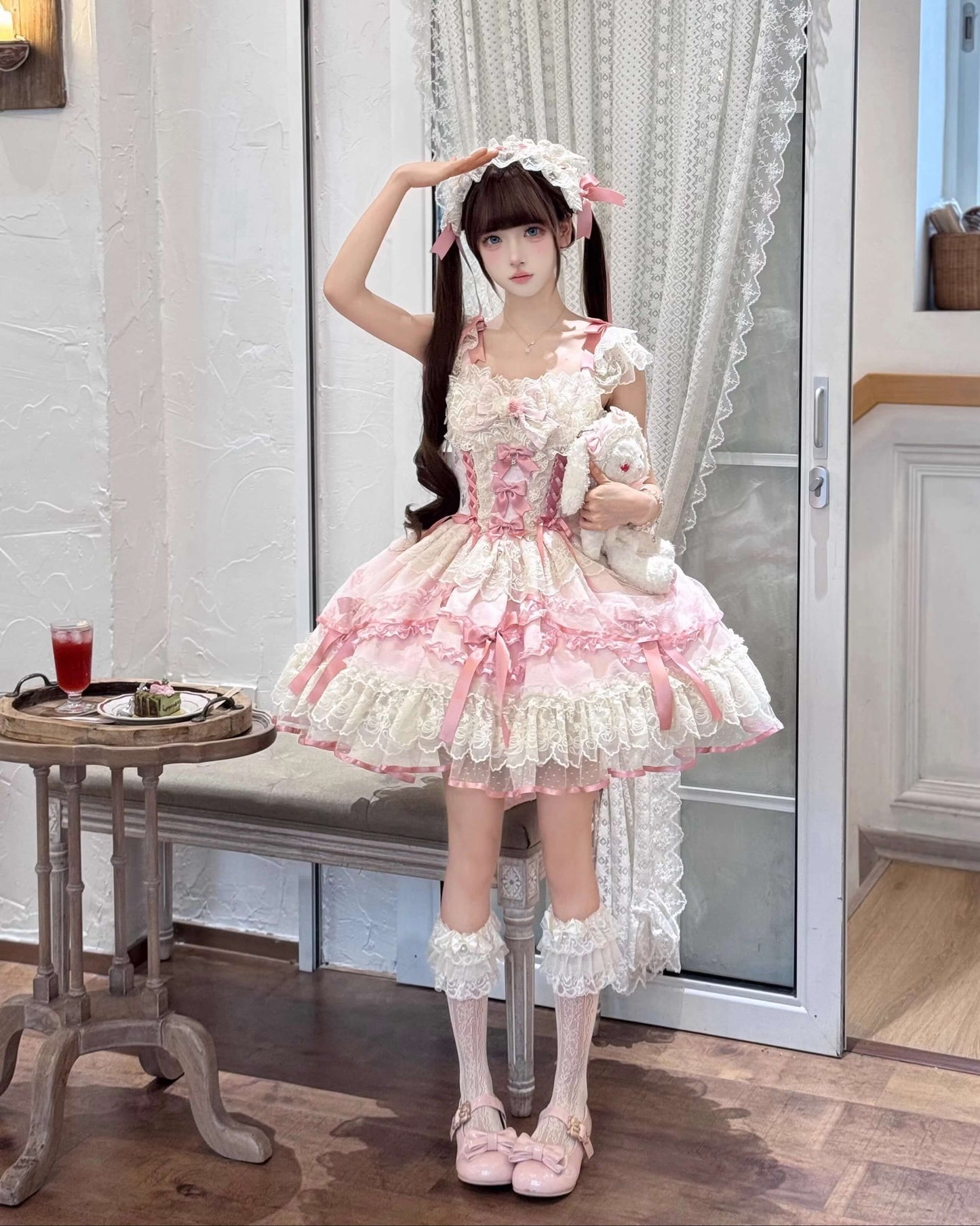 【2点セット】星屑パルフェのドーリージャンパースカート（全2色）