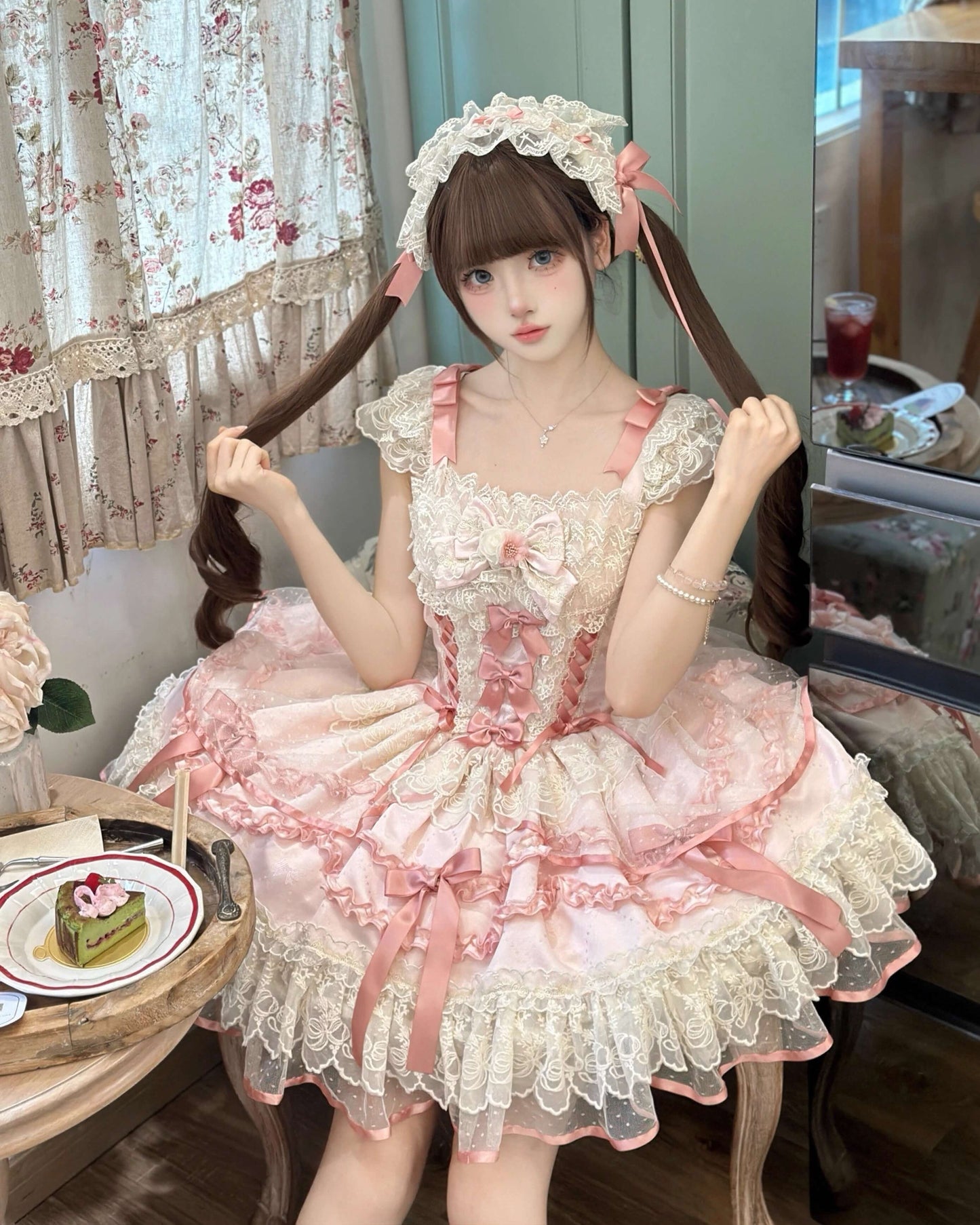 【2点セット】星屑パルフェのドーリージャンパースカート（全2色）