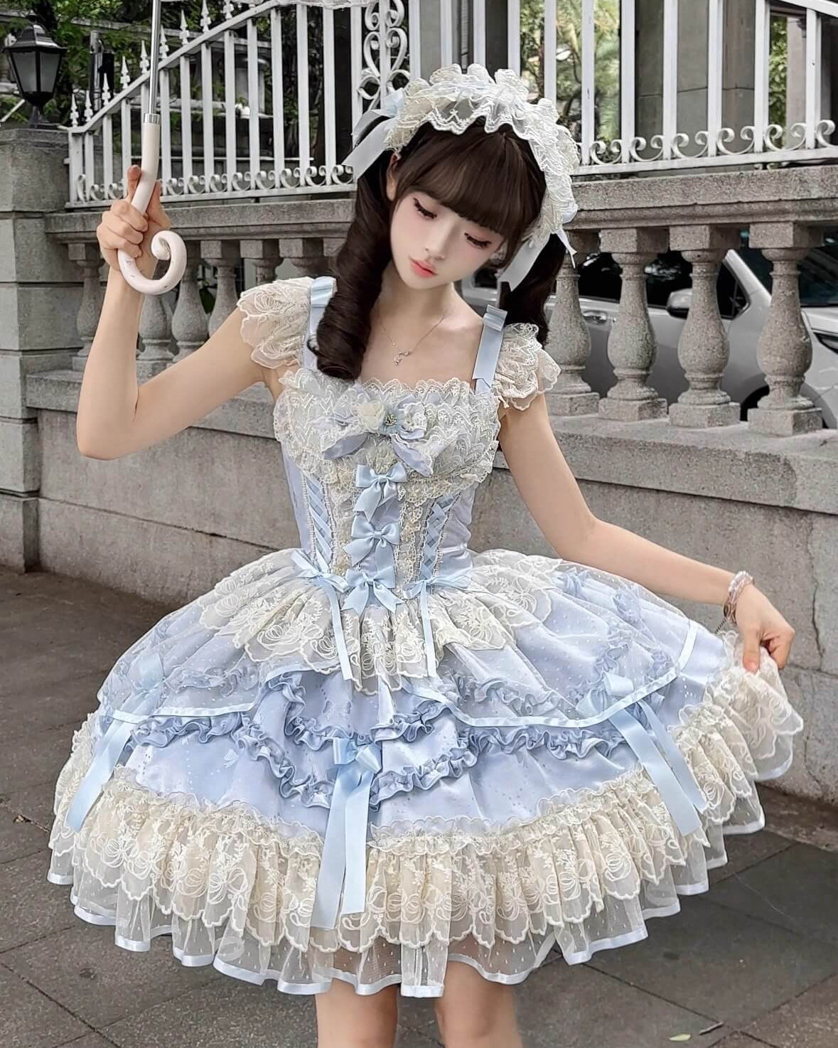 【2点セット】星屑パルフェのドーリージャンパースカート（全2色）