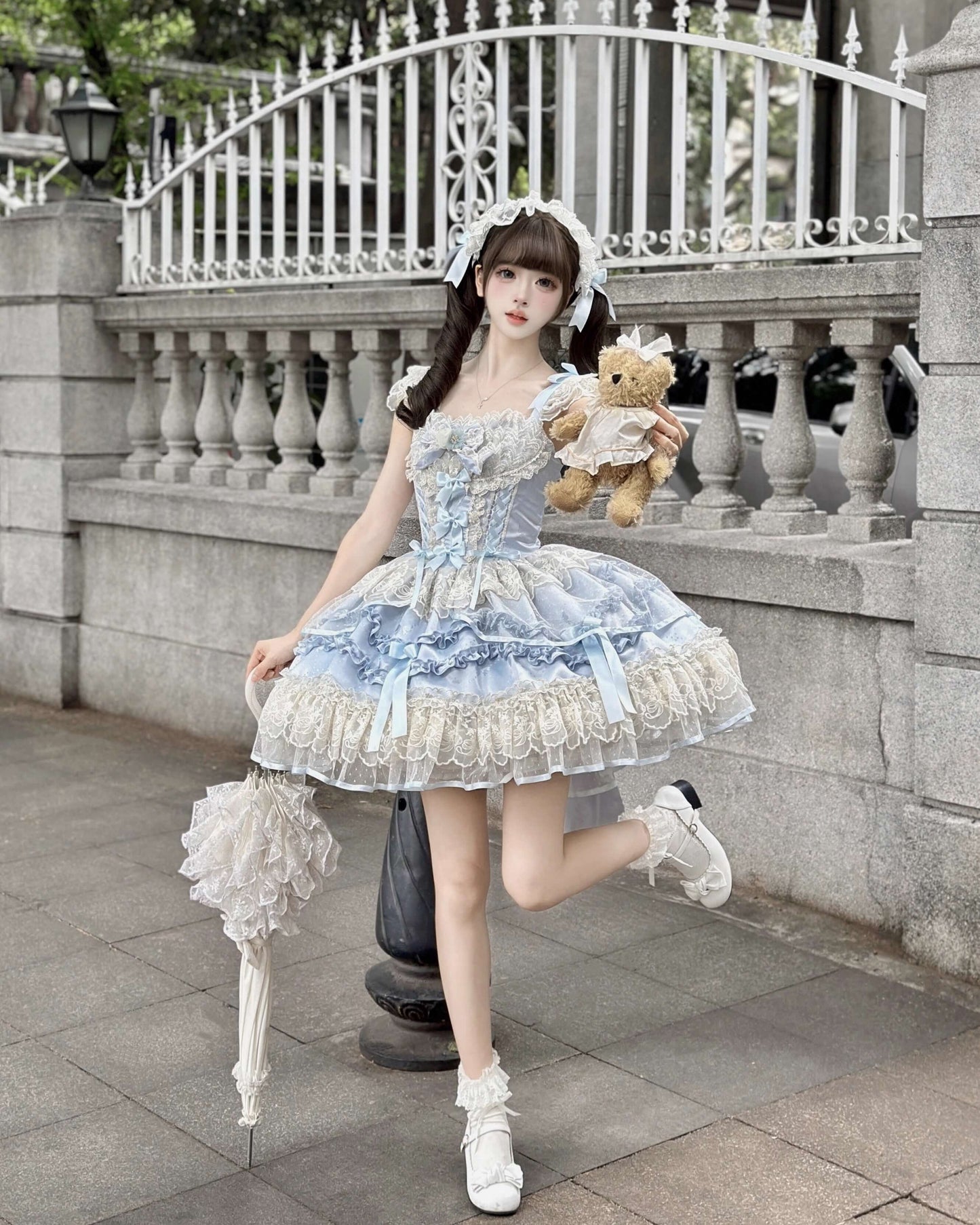 【2点セット】星屑パルフェのドーリージャンパースカート（全2色）