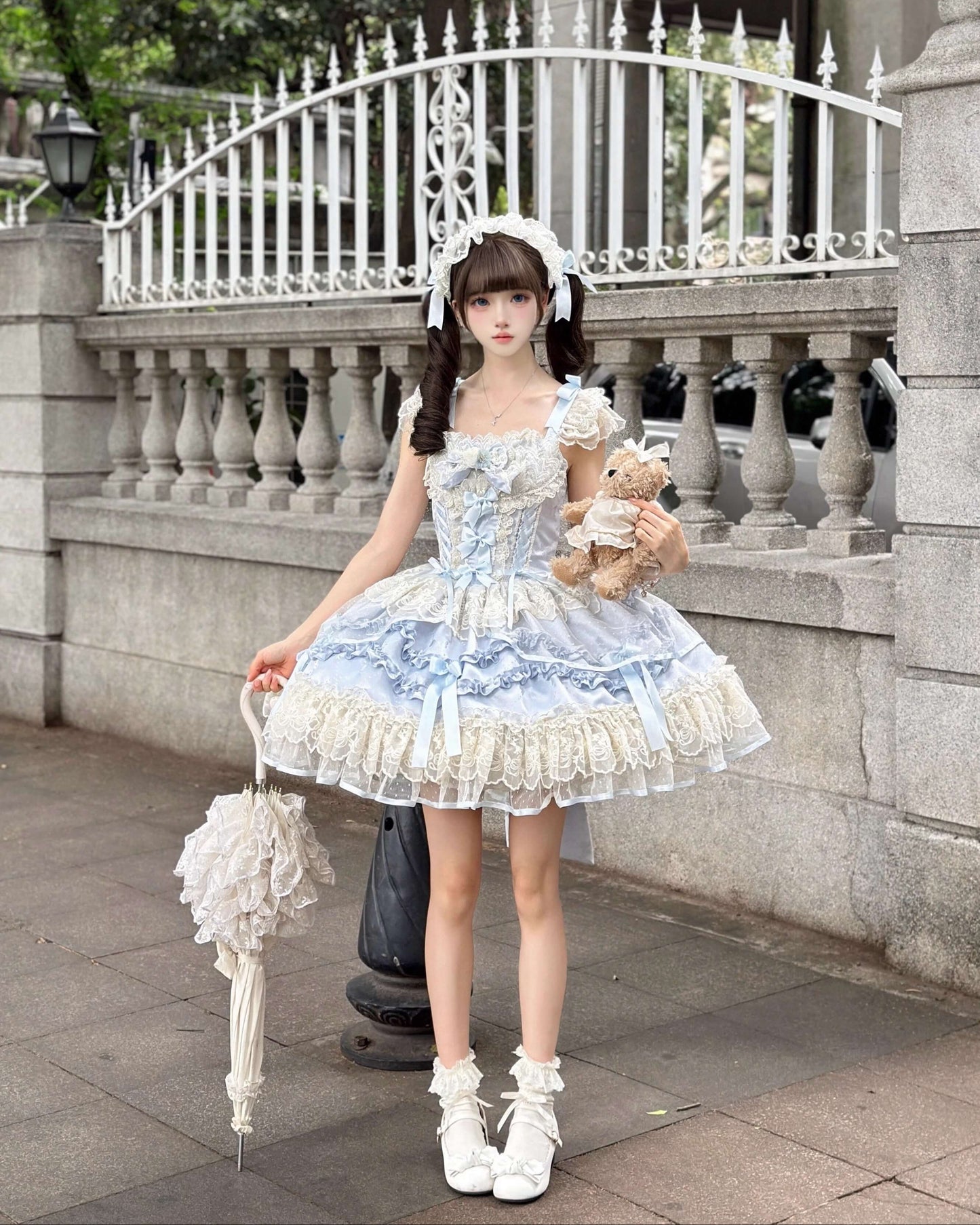 【2点セット】星屑パルフェのドーリージャンパースカート（全2色）