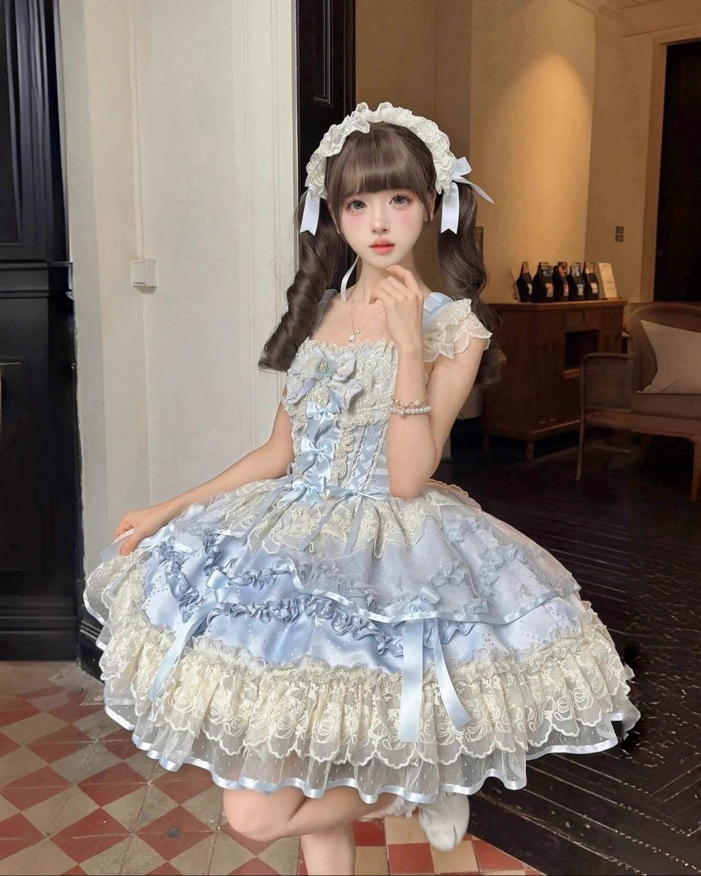 【2点セット】星屑パルフェのドーリージャンパースカート（全2色）