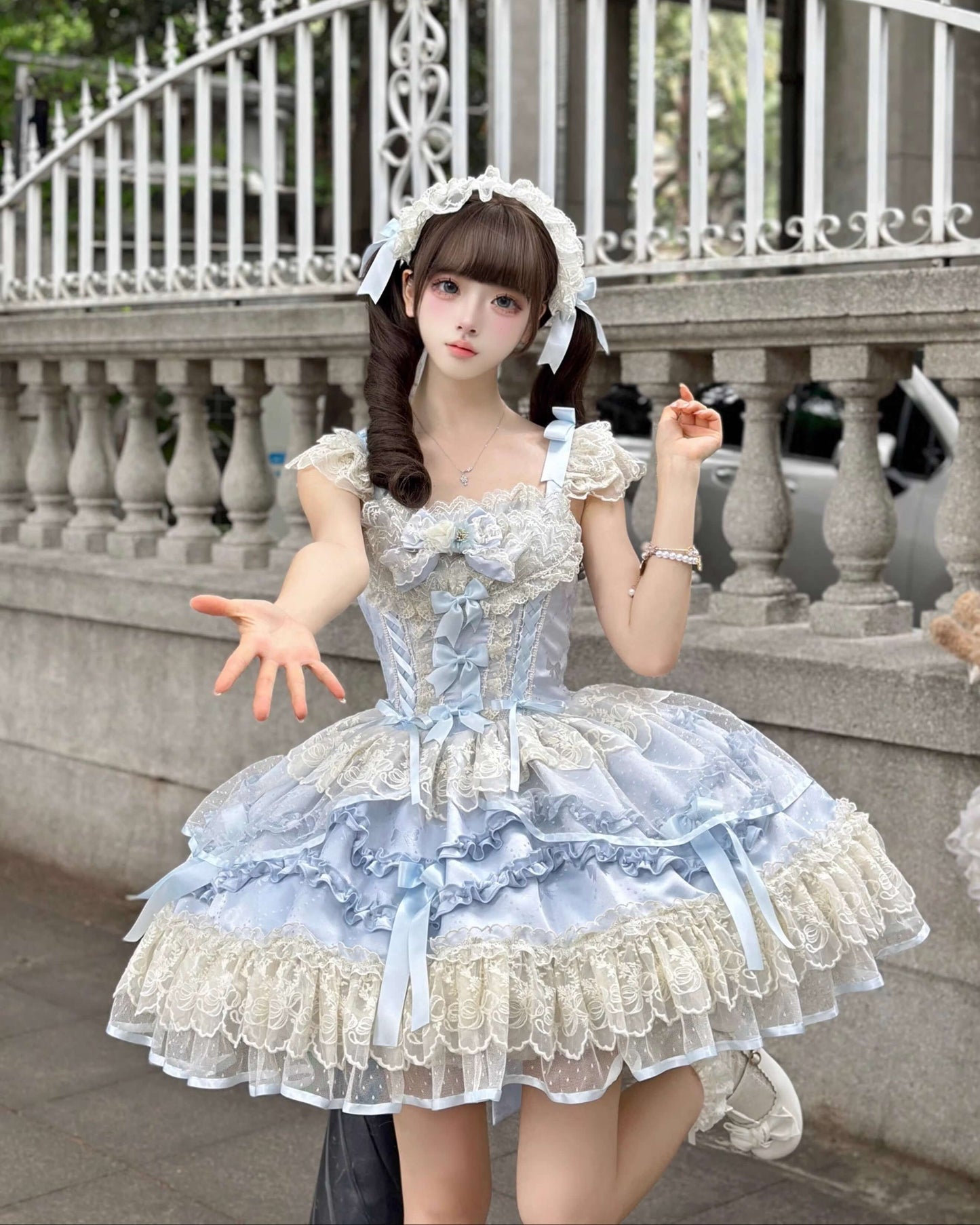 【2点セット】星屑パルフェのドーリージャンパースカート（全2色）