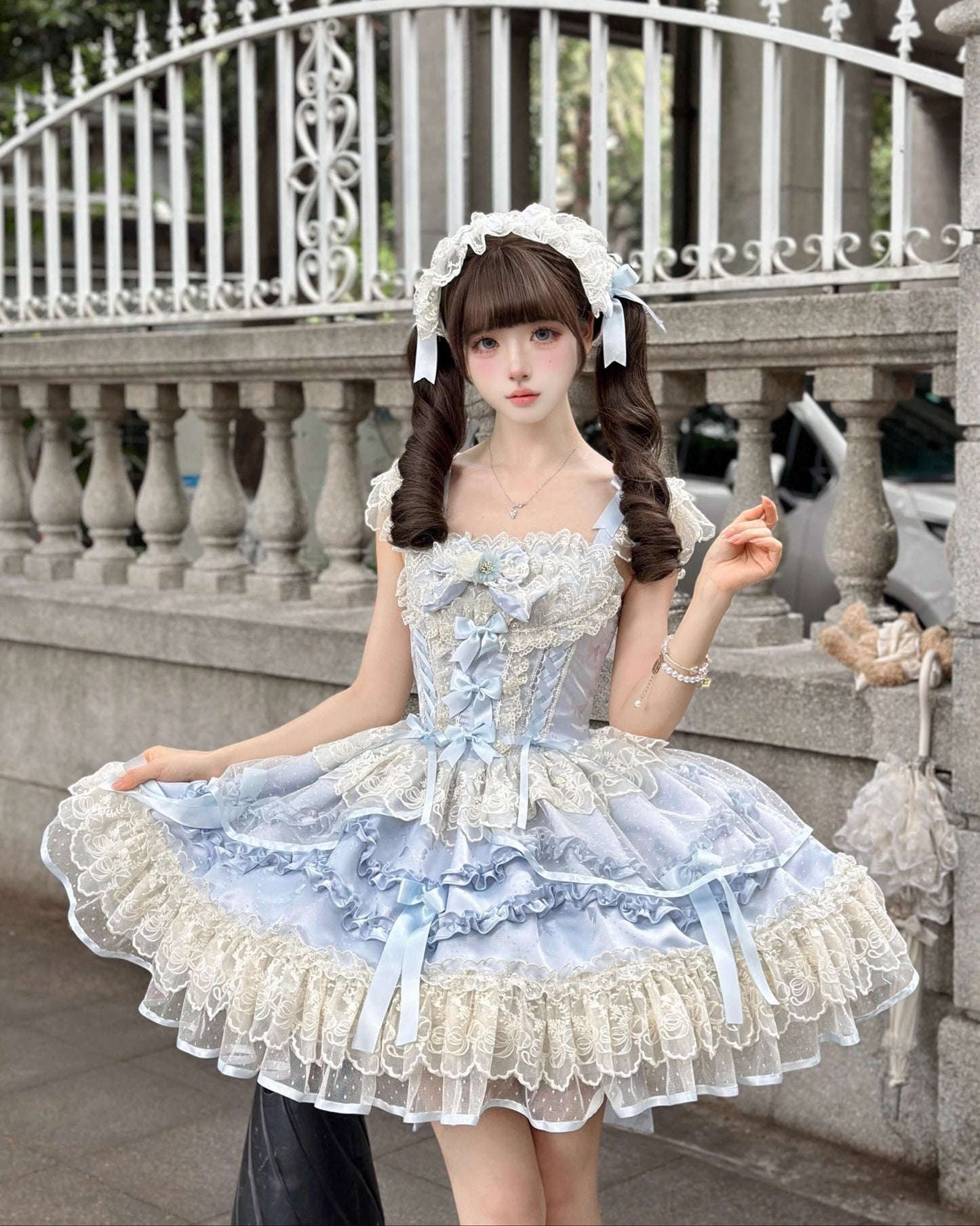 【2点セット】星屑パルフェのドーリージャンパースカート（全2色）