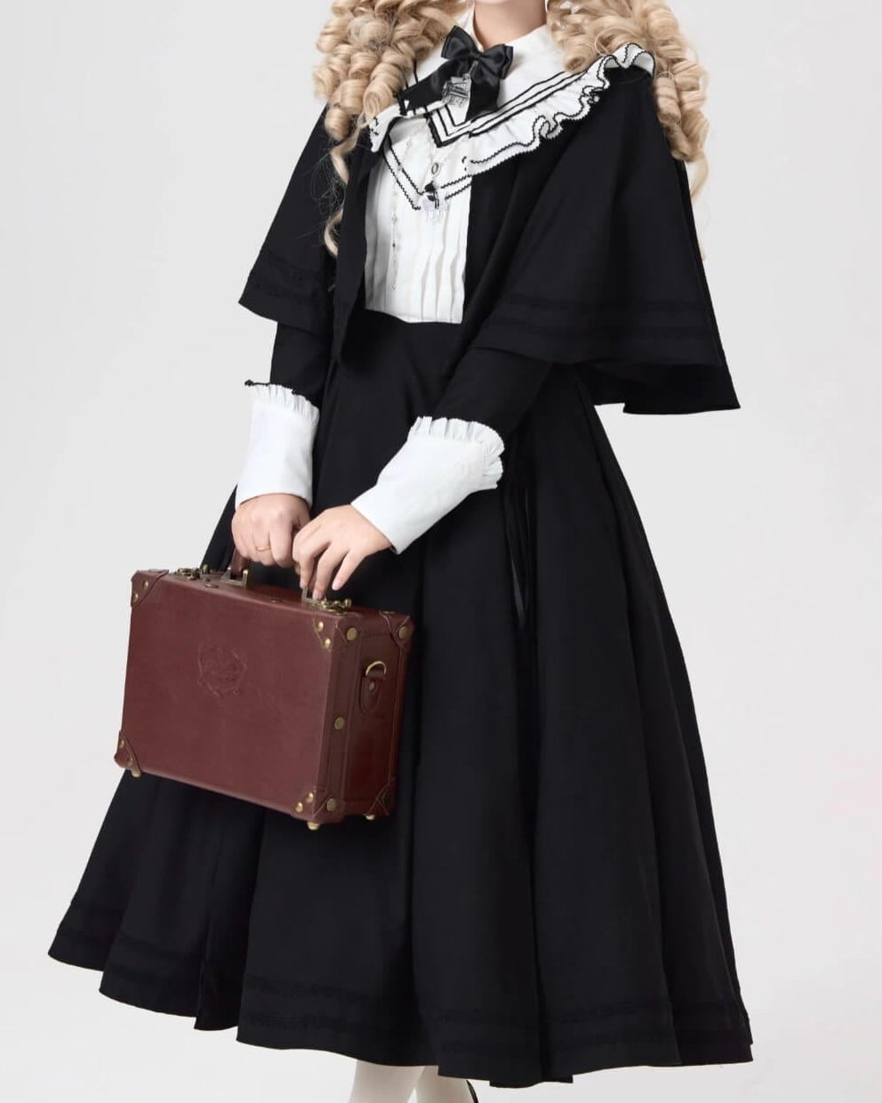 【2点セット】秘密の花園へ誘う漆黒のワンピース